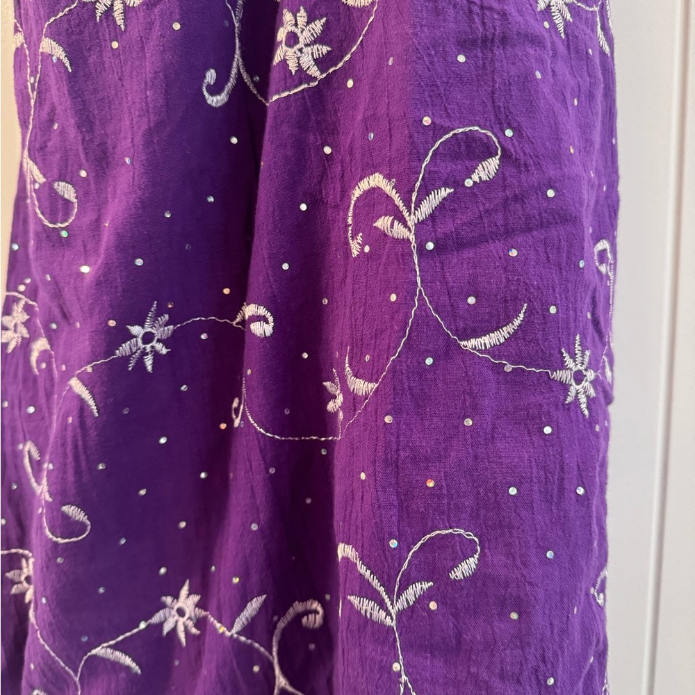 Elegant Purple Halter Dress - Picture 2 of 4